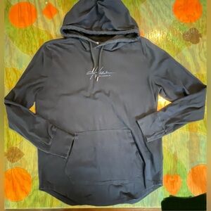 Hollister California Mens Blue Hooded Tee Shirt Hoodie Hoody Medium Pullover
